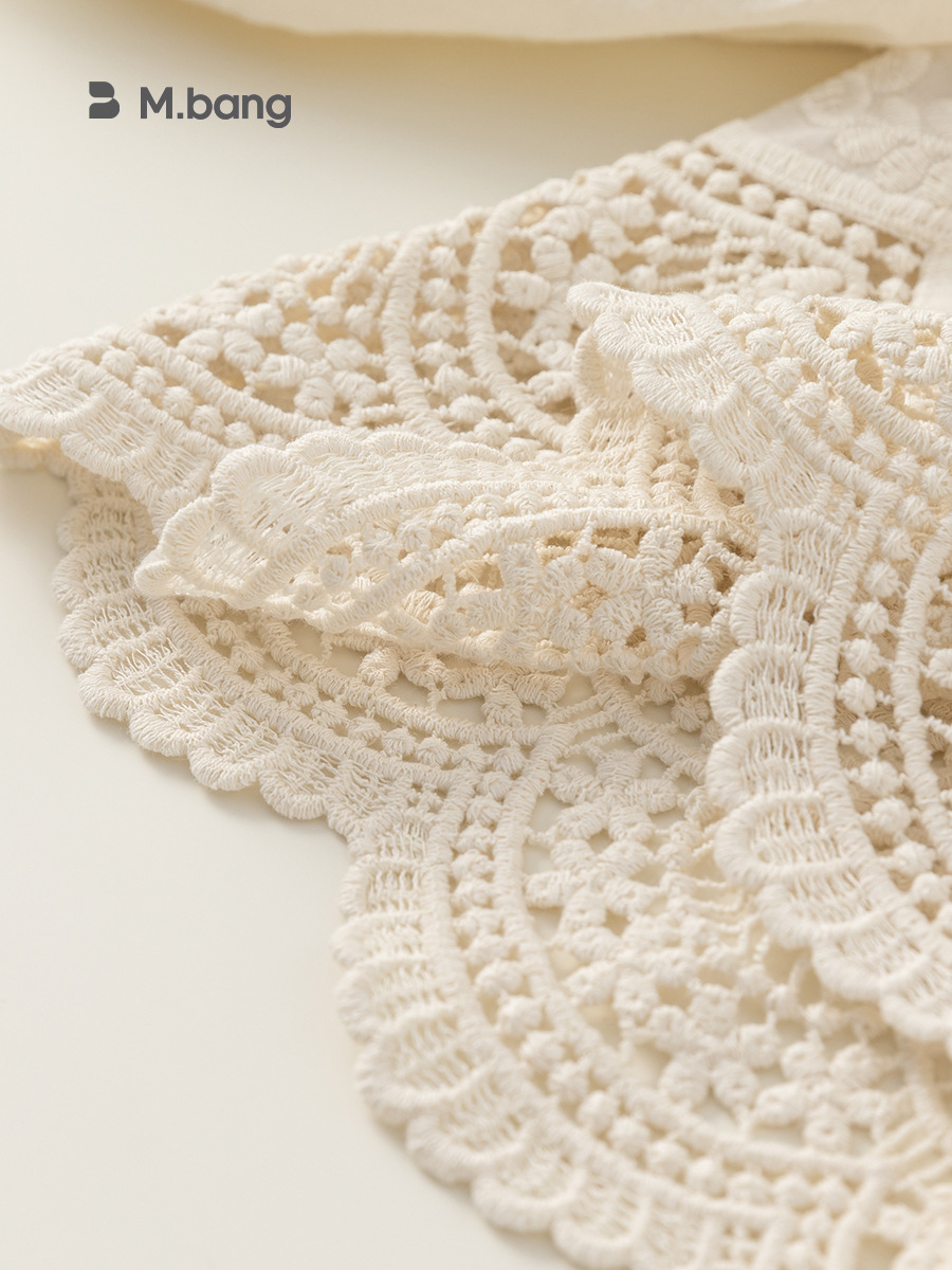 Bangchoan ropa para niños niñas camisas de otoño 2025 nuevo bebé femenino camisa de muñeca bordada hueca de manga larga para niños