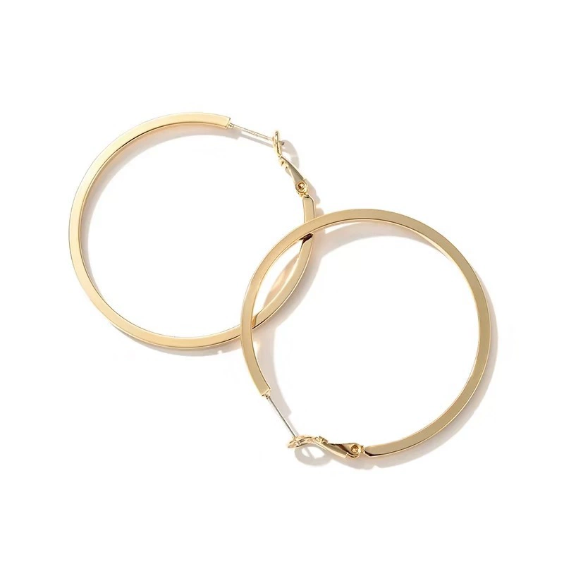 Серебряная игла, хула-хуп, длинные серьги, образец серебра 925, европейский стиль, городской стиль, интернет-знаменитость