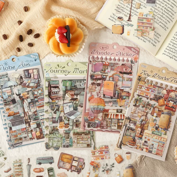 Small Blessings on the Journey, Transparent Pet Cartoon, Small Clear Daily Objects Sticker Pack, DIY Handbook Diary Decorative Stickers
