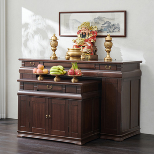 Solid Wood Rural Table Home God of Wealth incense fire nave incense table Buddhist niche altar table Buddhist table simple