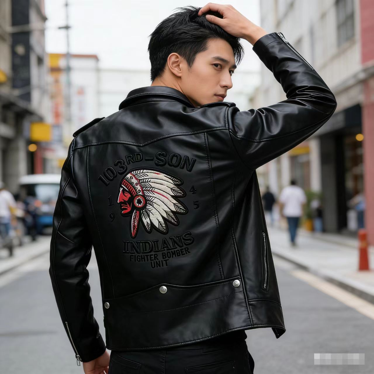 Autumn and Winter New Men's Leather Jackets, European and American Large Size Men's Clothing, Rivet Motorcycle Style Men's Leather Jackets Wholesale Embroidery