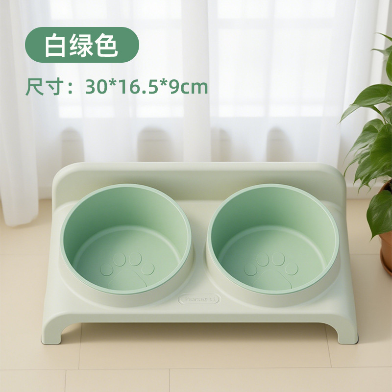 猫碗猫食盆猫咪饭碗双碗斜角狗狗碗喝水宠物喂食碗保护颈椎防打翻|undefined