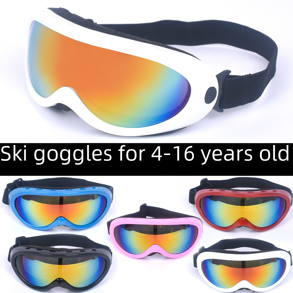 Lunettes de ski pour enfants, lunettes d'alpinisme coupe-vent d'extérieur pour hommes et femmes, lunettes de neige monocouche pour la cécité des neiges_voghion.com