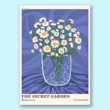 紫色雏菊THE SECRET GARDEN小众艺术海报装饰画桌面书房卧室