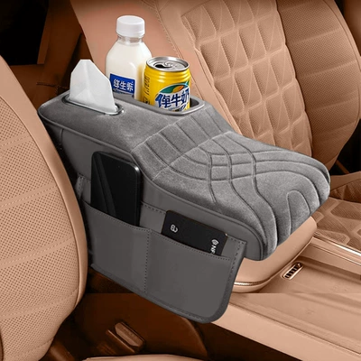 H6 Menglong F7 Chitu M6: Armrest box - colored-cup-velvet-style-speedy-gray-storage-bag-tissue-box