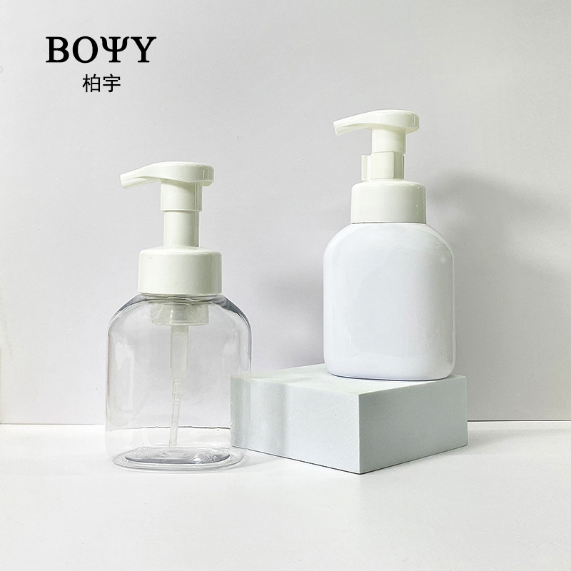 儿童泡沫扁瓶300ml慕斯瓶洗面奶洗手液起泡瓶洁面PET塑料分装瓶
