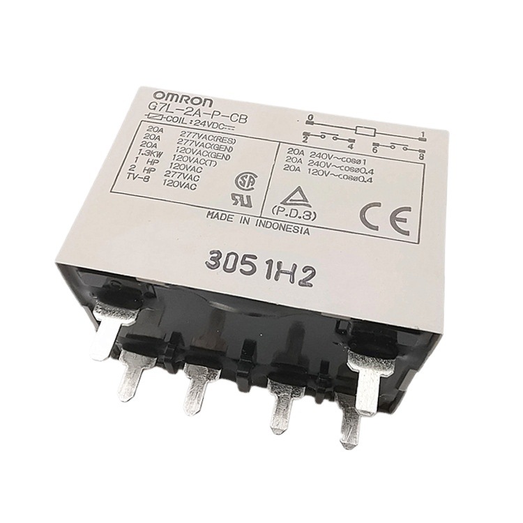 OMRON欧姆龙空调继电器 G7L-2A-P-CB 24VDC 6脚 20A全新原装现货