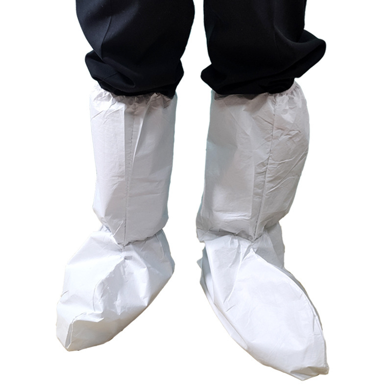 Cubierta de zapatos desechable impermeable y antideslizante en días de lluvia cubierta de pie de tubo largo de plástico transparente grueso y resistente al desgaste cubierta de botas de lluvia para exteriores