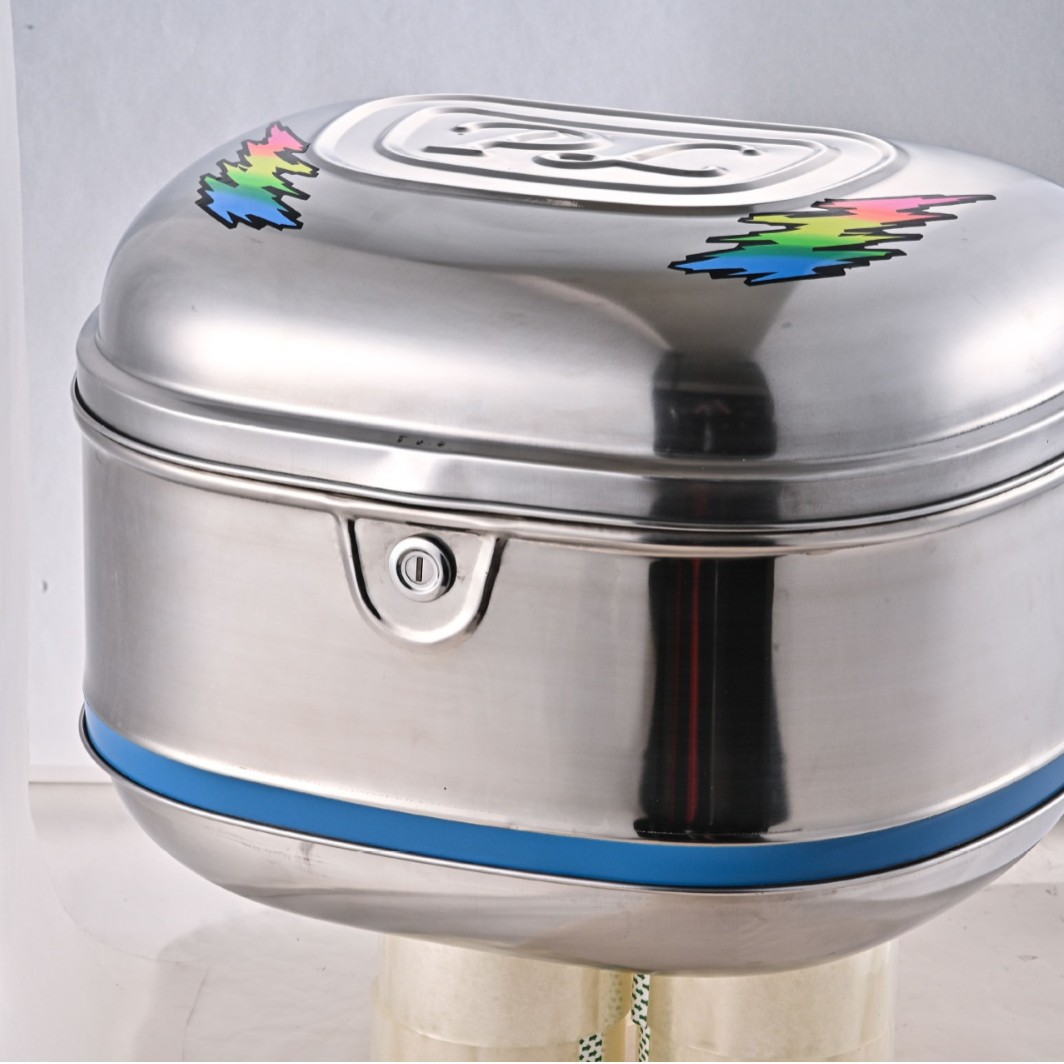 Pl Square Motorcycle Tail Box, Electric Vehicle Waterproof Rear Tail Box, Stainless Steel 45L Square Tail Box, Trunk Box Manufacturer