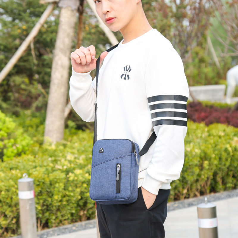 Cross-border new Oxford cloth shoulder bag men's cross-body bag fashionable fashionable backpack printed logo casual business bag wholesale