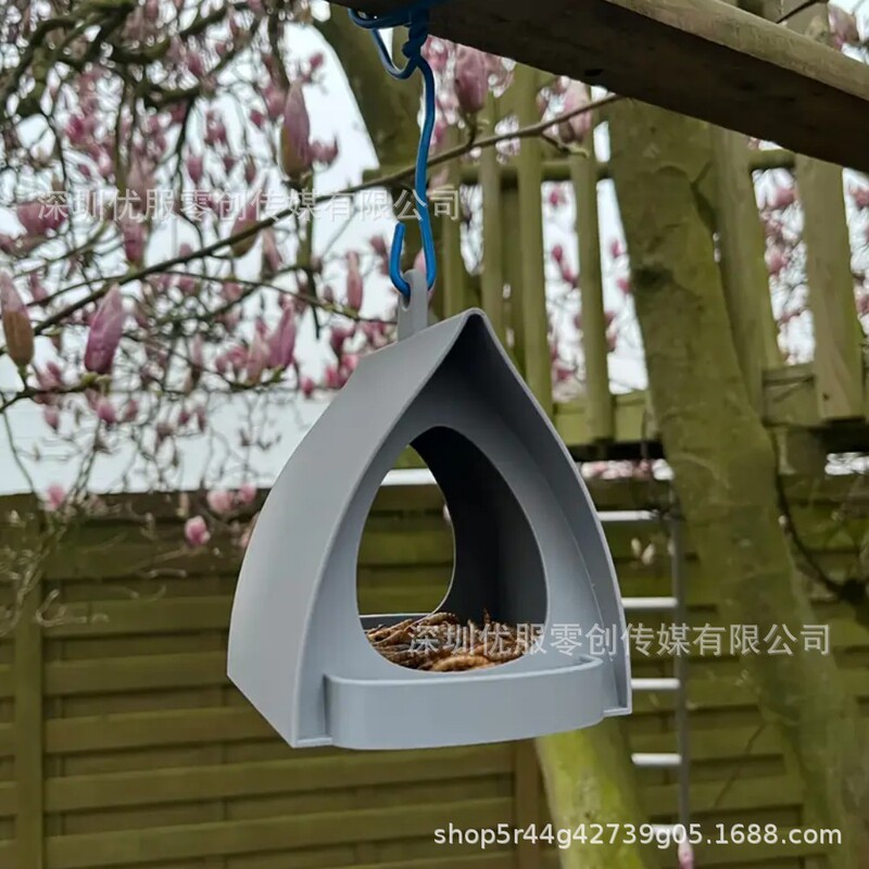 【深圳现货】Plastic Hanging Bird Feeder 耐用塑料悬挂式喂鸟器|undefined