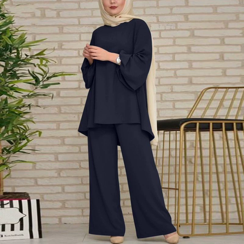 2022 Трансграничная Европа и США Амазонка AliExpress Независимая станция Женский ретро-два комплекта рубашки с длинными рукавами и брюки