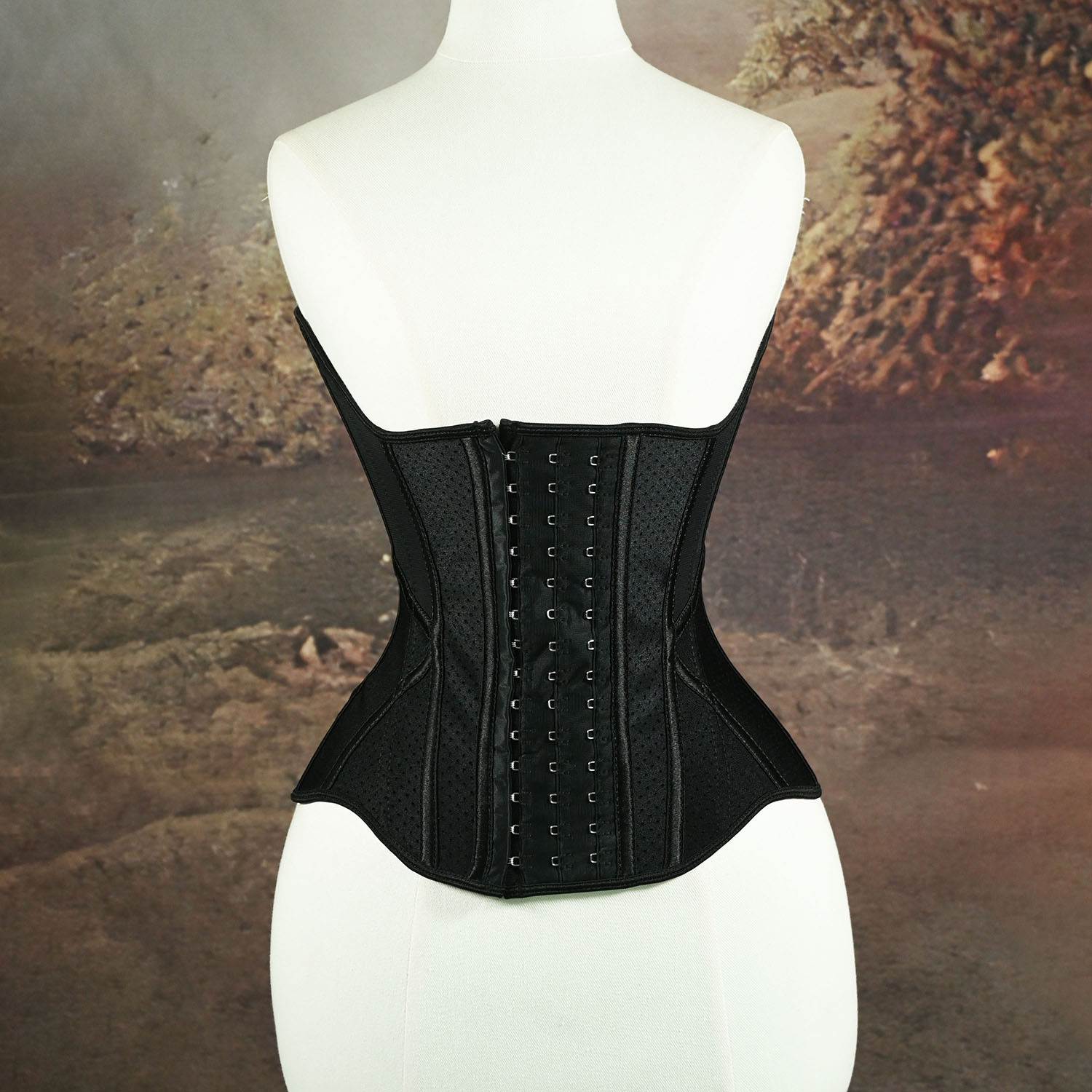 9018 rubber mesh air breathable cool waist harness hourglass abdomen lifting beauty back and hip protection rubber waist harness