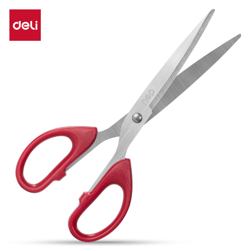 Tjeras de mano, tijeras de papel, suministros de oficina, artesanía de acero inoxidable, cabeza redonda sin punta, tijeras grandes, medianas y pequeñas.