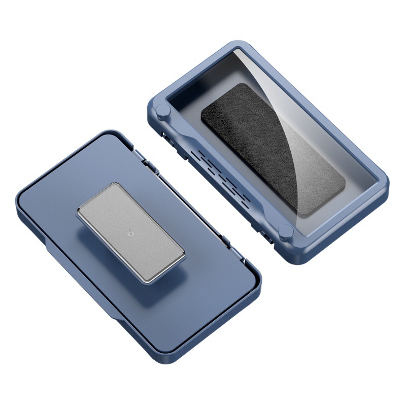 Baño a prueba de agua CAJA DE TELÉFONO MÓVIL soporte Shell pantalla táctil ducha de baño horizontal y vertical colgante de pared Punch-cocina libre viendo video persiguiendo drama