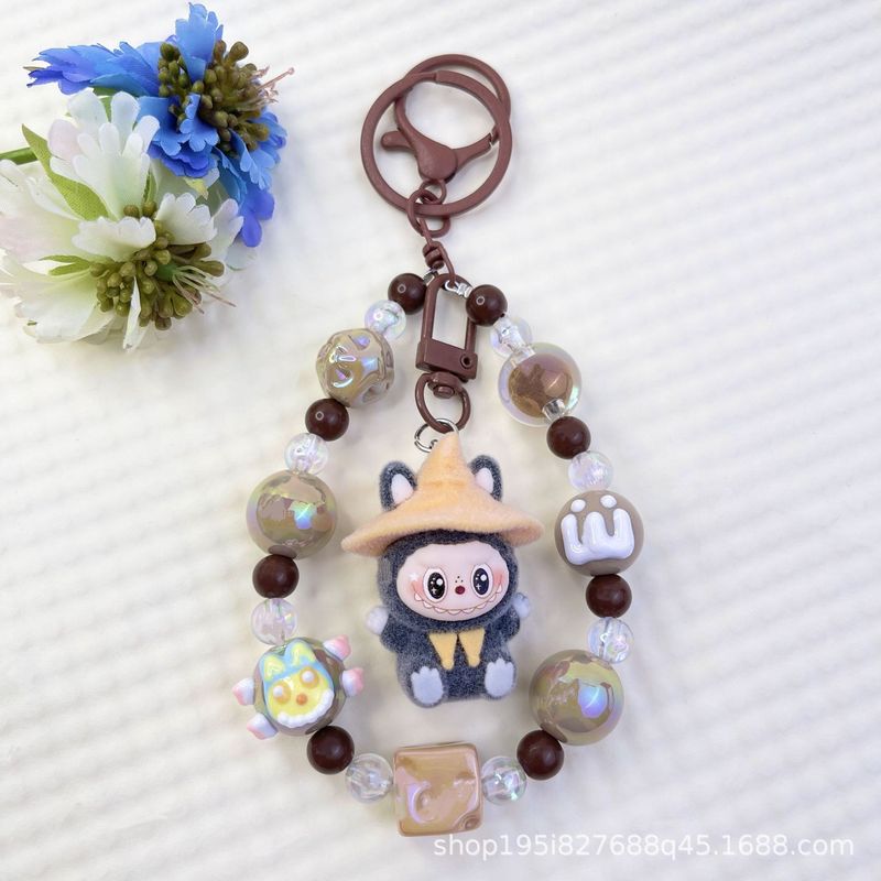 新しい植毛木製マラブブ人気のかわいい携帯電話チェーンキーホルダーバッグ人形ペンダントアクセサリー卸売|undefined