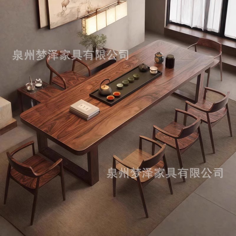 [핫아이템] 2.4m 테이블 + 슈멧 의자 + 히로시마 의자 5개 + 티 테이블