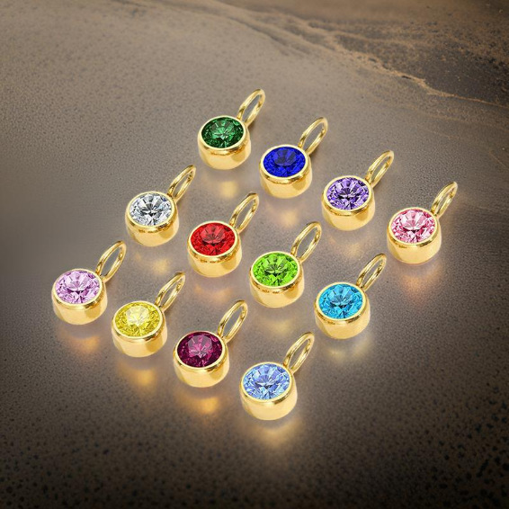 2g Weight Pendant Jewelry Making Type 8 * 15mm Jewelry Making Size Birthstone Inlay Material DIY Jewelry Accessories Classification 1 Piece Quantity 304 Stainless Steel Material Round Pattern Inlay Design Simple Style Style 1 Piece 8 * 15mm 304 Stainless Steel Birthstone Round Pendant 2