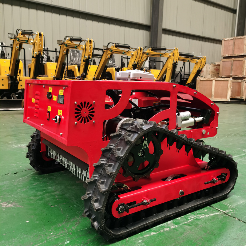 出口美国16马力遥控割草机履带式农场除草机  智能隆鑫汽油割草机