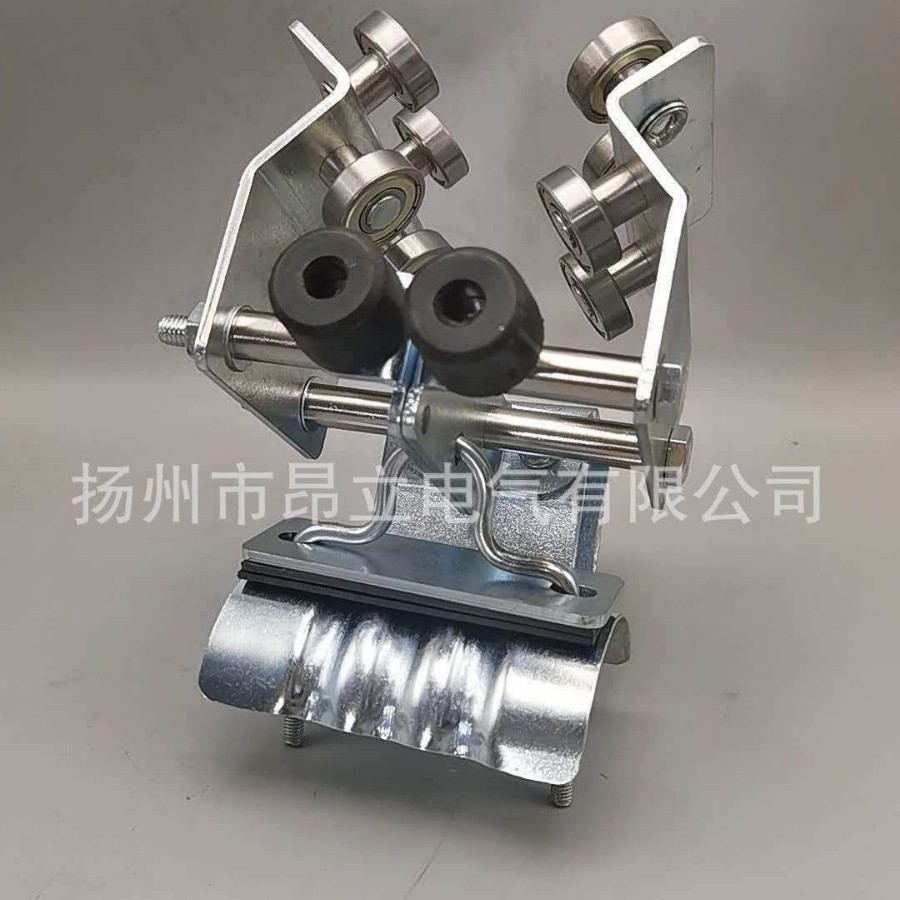 外挂式电缆滑车 方管扁线滑轮滑车 40*40方管走线小车