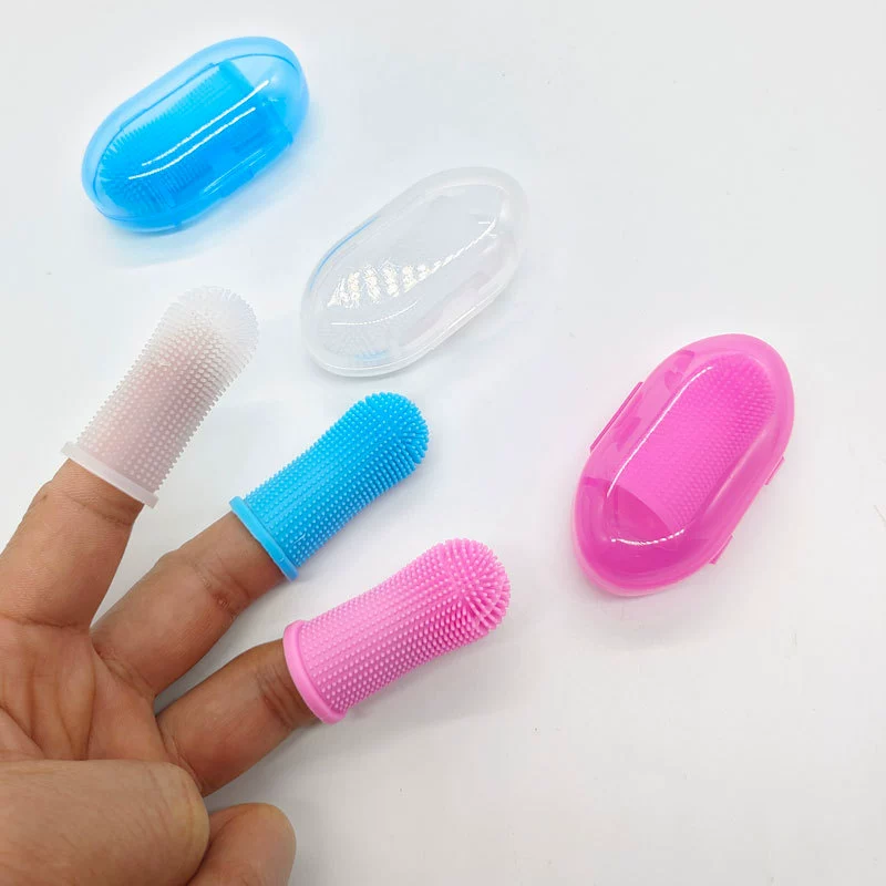 Внешняя торговля Трансграничные Amazon Домашние кошки собаки Собаки Силиконовые пальцы зубная щетка мягкая независимая коробка Упаковка для волос