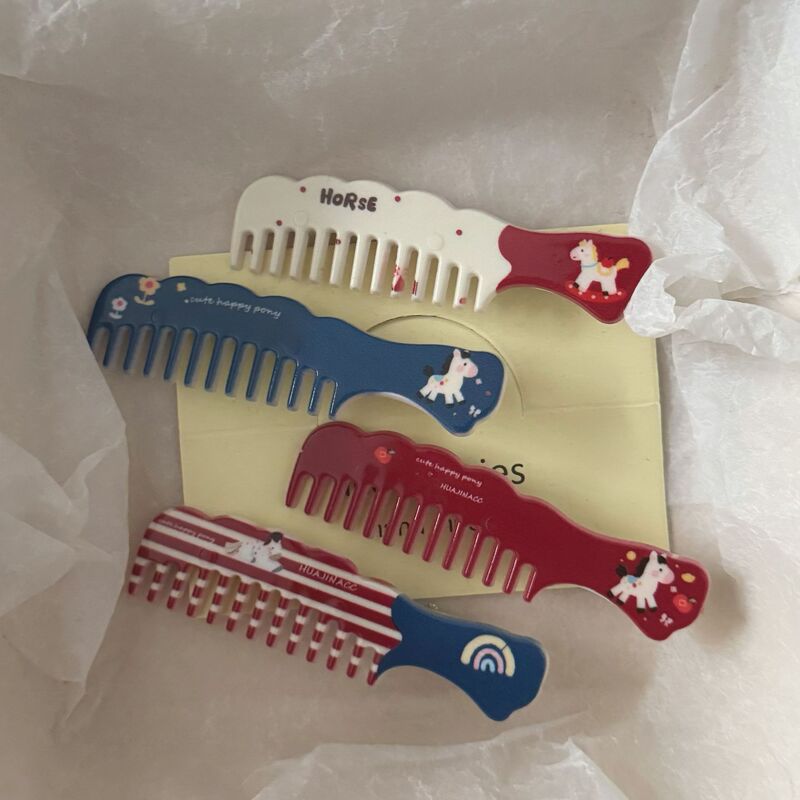 Sweet and Cool Style Red Pony Comb Hairpin Versatile Cute Girl Bangs Duckbill Clip Hair Accessories Wholesale Clip New Style