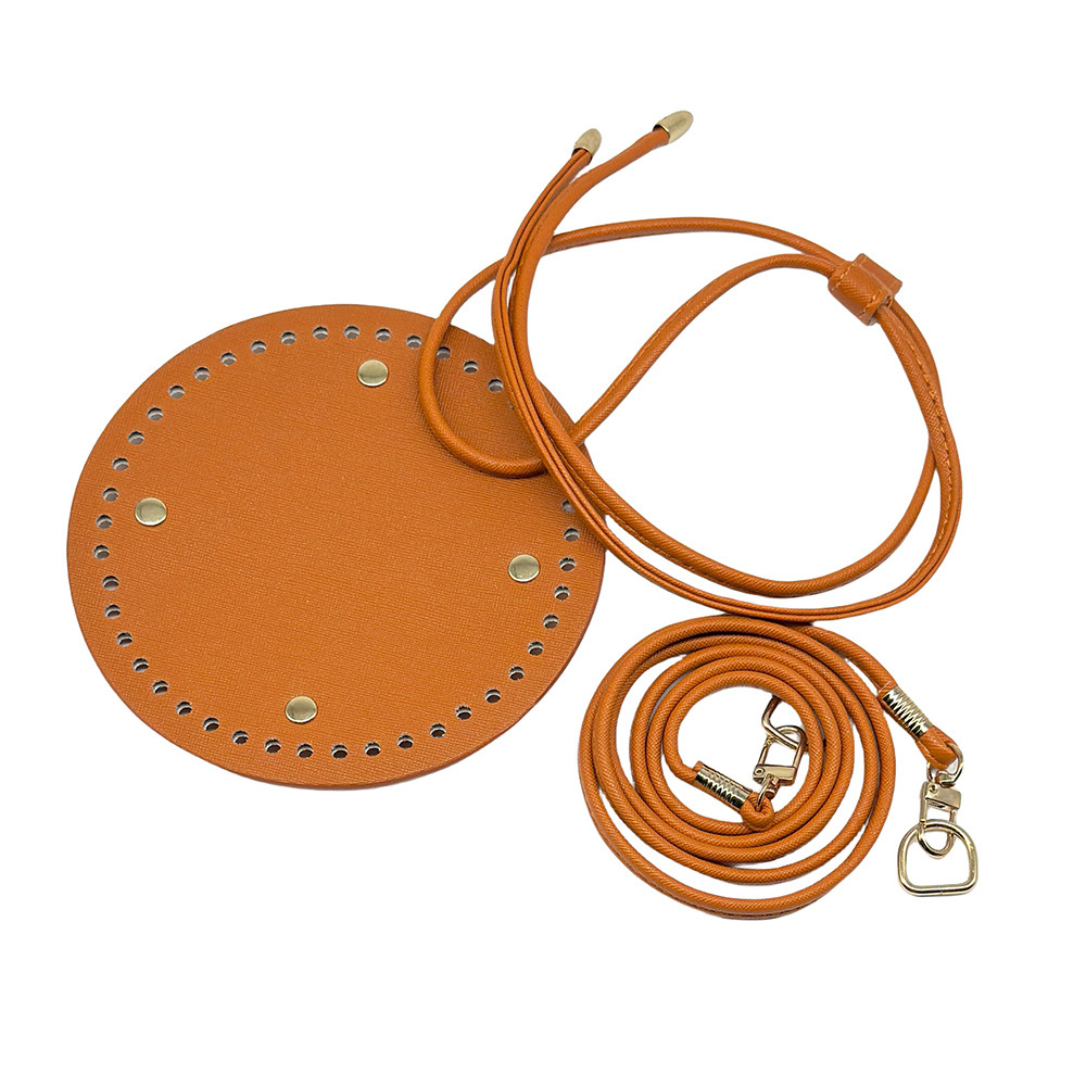 Set de 3 Piezas para Bolso Tipo Bucket: Base, Correa y Tirante – Accesorios para Tejer a Ganchillo, DIY