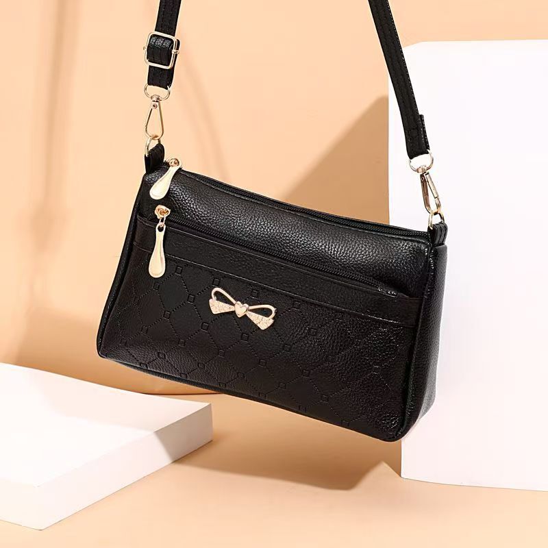 2022 New Crossbody Women's Bag Pu Women's Bag Shoulder Bag Fashion Big Bag Middle-aged Women's Bag Mother Bag Wholesale