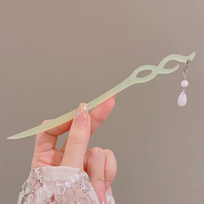黑檀木新中式发簪女现代简约流苏发钗古风气质高级感盘发头饰|undefined