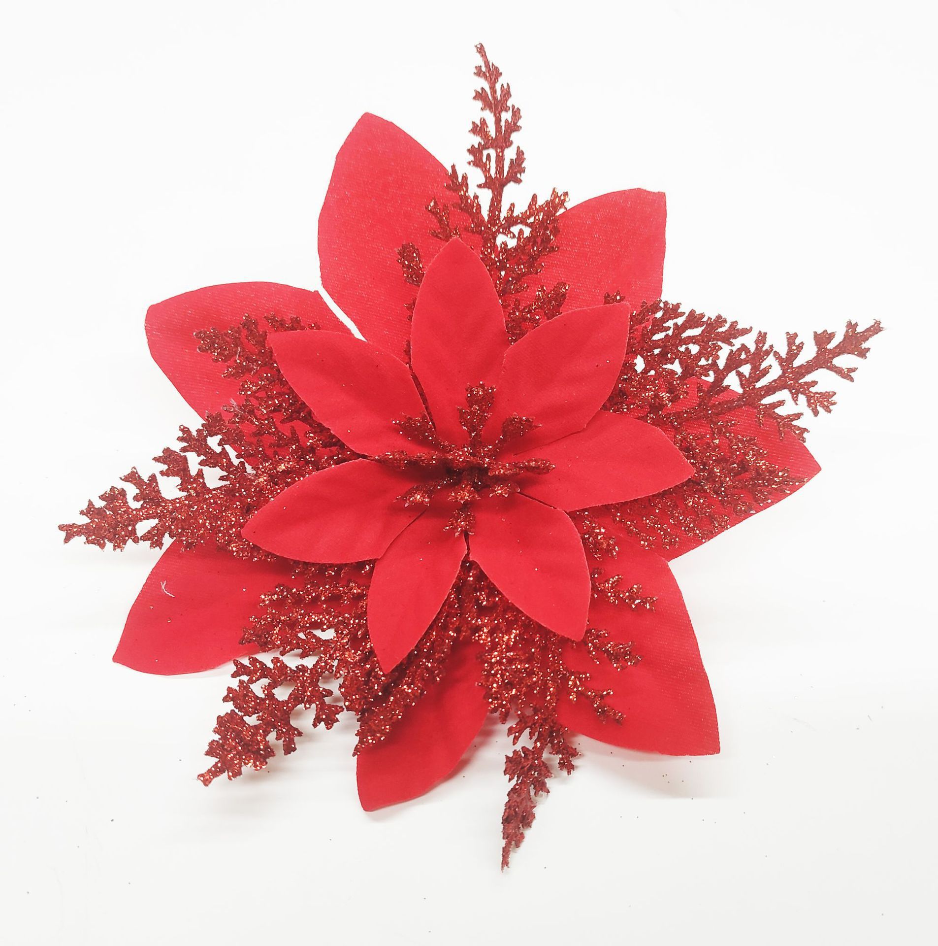 Adornos navideños con polvo dorado – accesorios brillantes para árbol de Navidad y decoración festiva