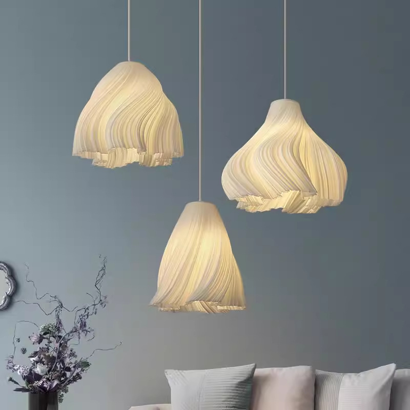 Nórdico moderno minimalista restaurante 3D candelabro dormitorio estilo crema francesa puerta de entrada bar tienda hierro de cabezal de cama comercial