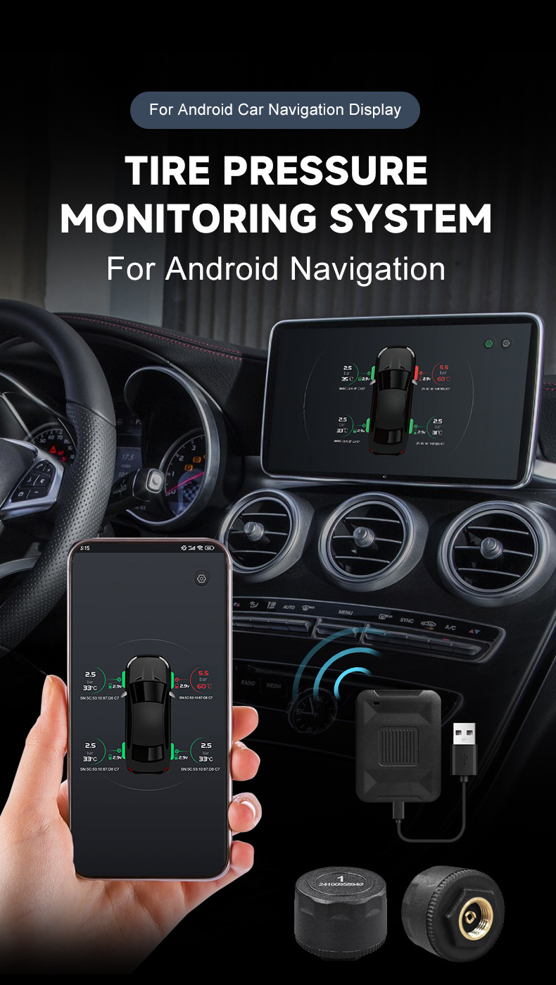 Careud/Kaiyou Motorcycle Car Mobile Phone App2 Wheels 4 Wheels 6 Wheels Bluetooth Tire Pressure Monitor Tpms