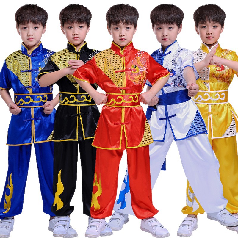 Children's suit for martial arts, sports sports clothing for students, Chinese style 5