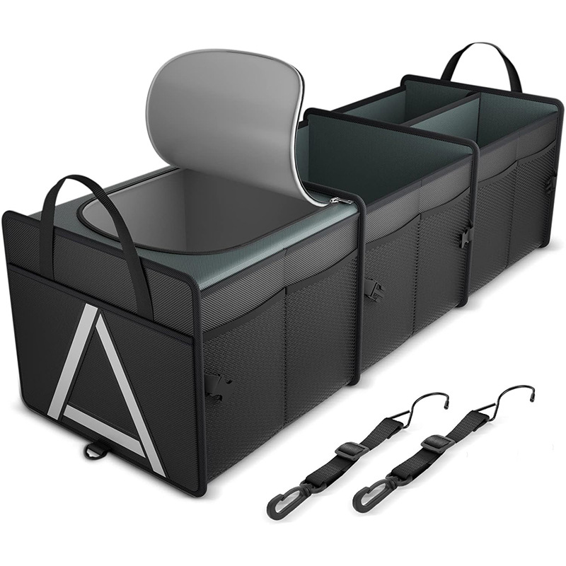 3칸 아이스박스 겸용 다용도 수납함 - 블랙 92*33*28CM