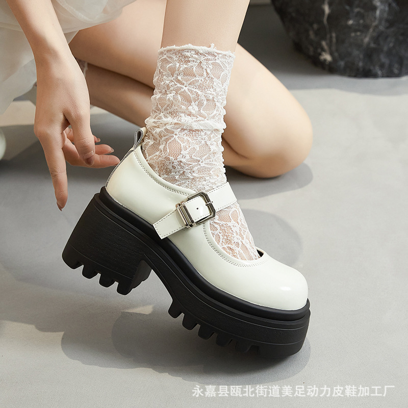 Women's retro chunky heel Mary Jane shoes, British style round toe thick-soled shoes, 2024 Spring New Women's retro chunky heel Mary Jane shoes, British style round toe thick-soled shoes, 2024 Spring New