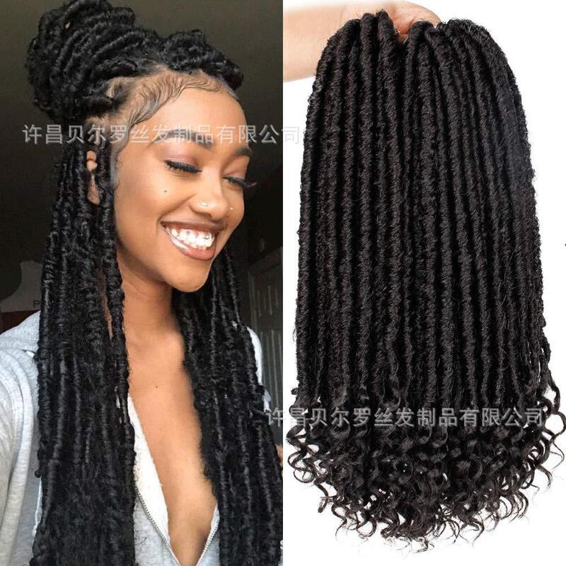 European and American wigs dirty braids long curly hair Statue of Liberty 18 inch 20 80g Goddess Faux Locs