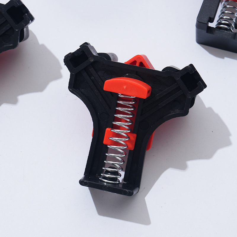 Abrazadera de ángulo recto 90° para carpintería y bricolaje, fijador para perforación y marcos, venta directa de fábrica al por mayor