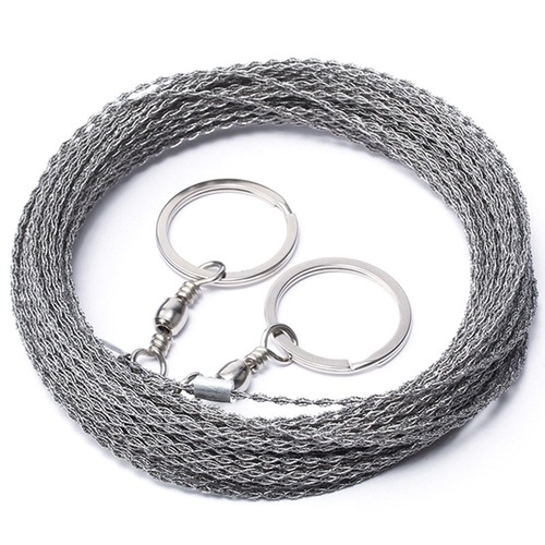 Thick stainless steel wire saw, wire saw, tree sawing, hand-pulled hacksaw, outdoor survival wire saw, wood sawing tool, cutting water grass