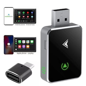 Smart Düymə Simsiz Carplay Box Android Auto 2-si 1-də Adapter