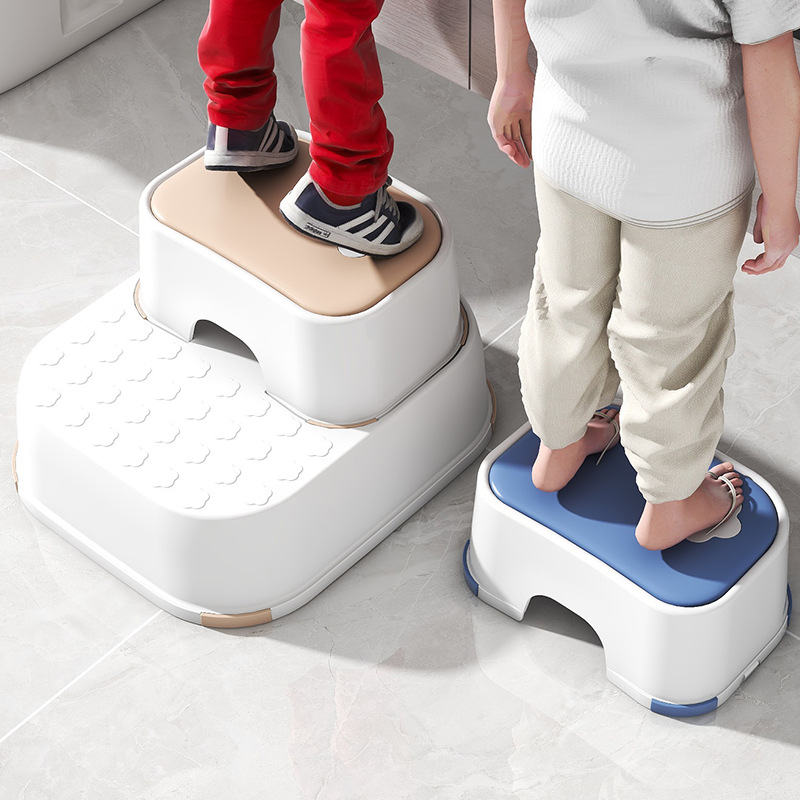 Taburete para niños y niñas bebé Lavado de Manos paso jardín de infantes taburete de plástico cepillado lavado de cara taburete antideslizante image 4