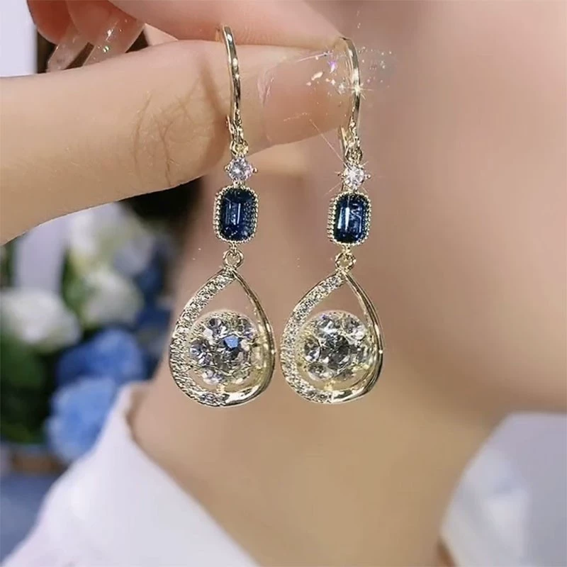 Изысканные серьги, стиль легкой роскоши, стиль высокого качества, французский стиль