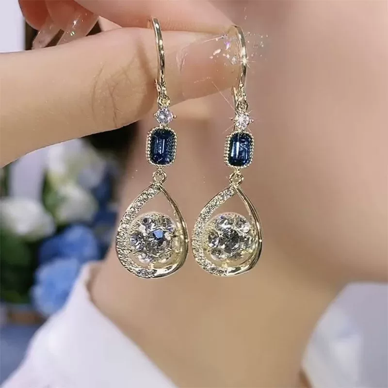 Изысканные серьги, стиль легкой роскоши, стиль высокого качества, французский стиль