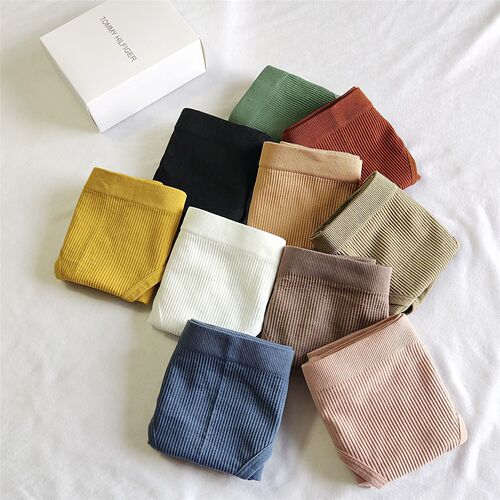 Thread-spool cotton women's underwear sexy breathable comfortable waistband seamless pure color thin triangle pants