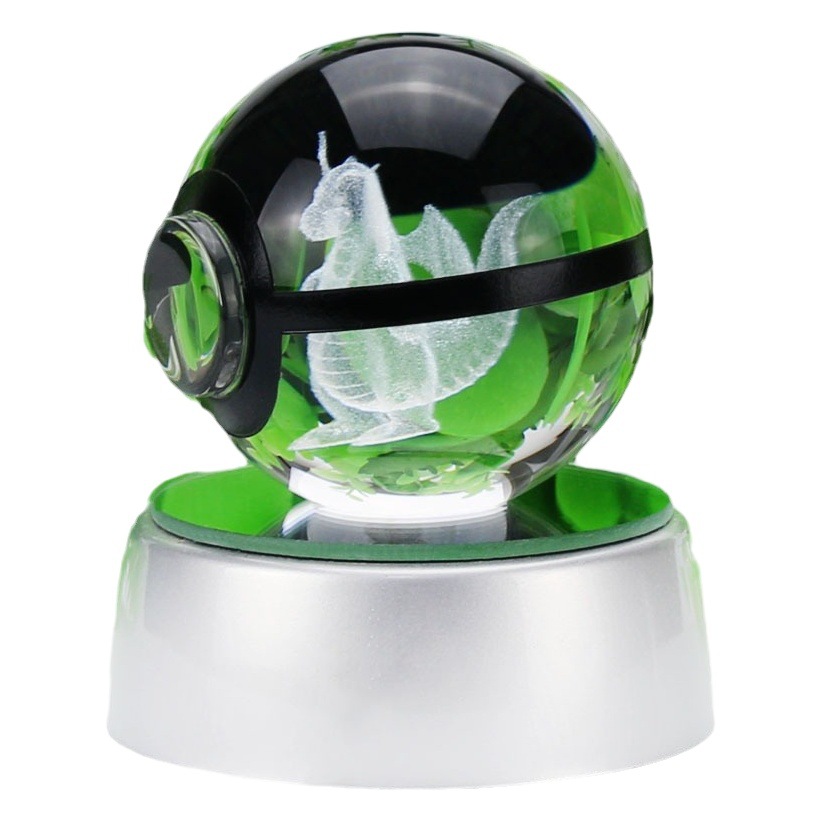 Exclusivo transfronterizo nueva serie de Navidad BOLA DE elfo Pokemon bola de cristal periférica super gigante dragón de pulverización de fuego luz nocturna