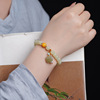 Organic bracelet jade wax agate, fashionable accessory, simple and elegant design