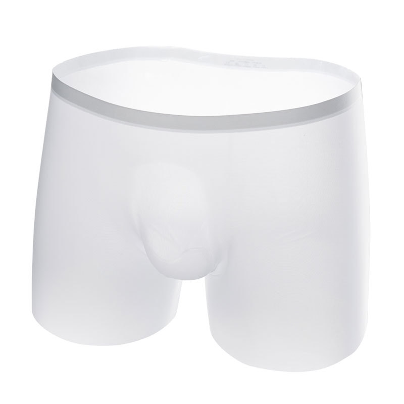 Ropa interior de seda de hielo de primavera y verano para hombres estampado 3d boxeadores sin costura de una pieza ligero transparente más tamaño pantalones de hielo desnudo para hombres de moda