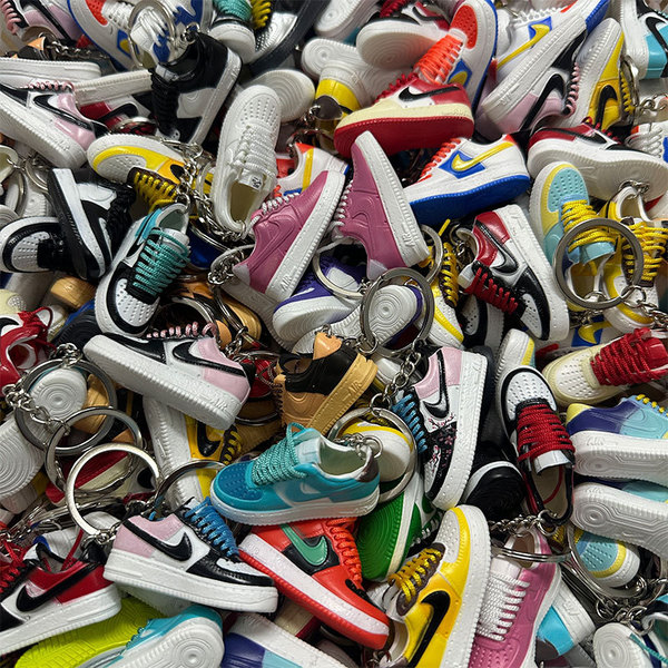 AF1 Air Force One Mini Shoe Mold Keychain 3D Shoe Pendant Bag Accessories Fashion Brand Joint Pendant
