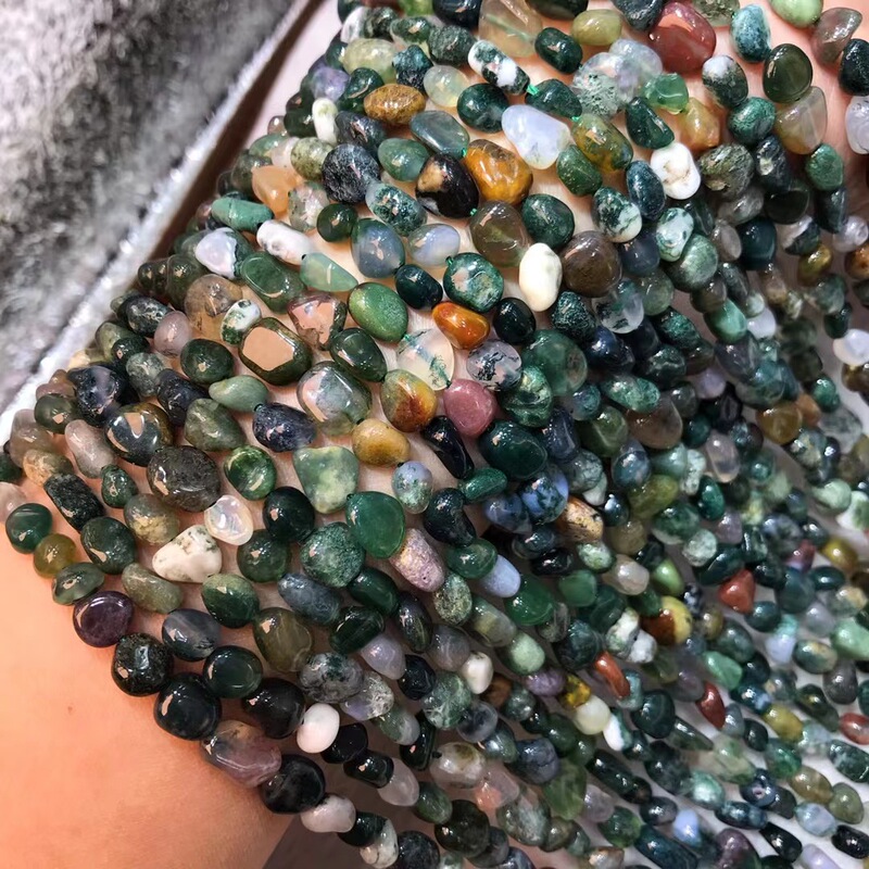 Natural Crystal Indian Agate Beads Asymmetrical Bracelet Necklace Women's Loose Beads Semi-finished Jewelry A Natural Crystal Indian Agate Beads Asymmetrical Bracelet Necklace Women's Loose Beads Semi-finished Jewelry A
