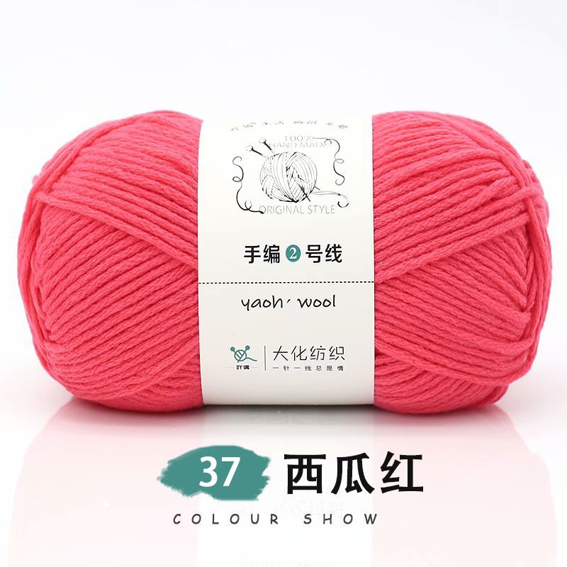 Tejido a mano n. ° 2 hilo grueso bola de lana hecha a mano bufanda tejida diy paquete de material suave 6-strand leche algodón crochet muñeca