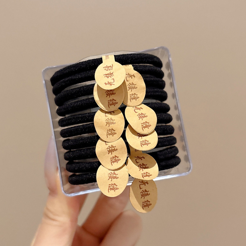 Cuerda de cabeza de oso para mujer, lazo para el cabello de color café de alta calidad, temperamento simple, cuerda para el cabello para niñas, banda de goma elástica alta y duradera